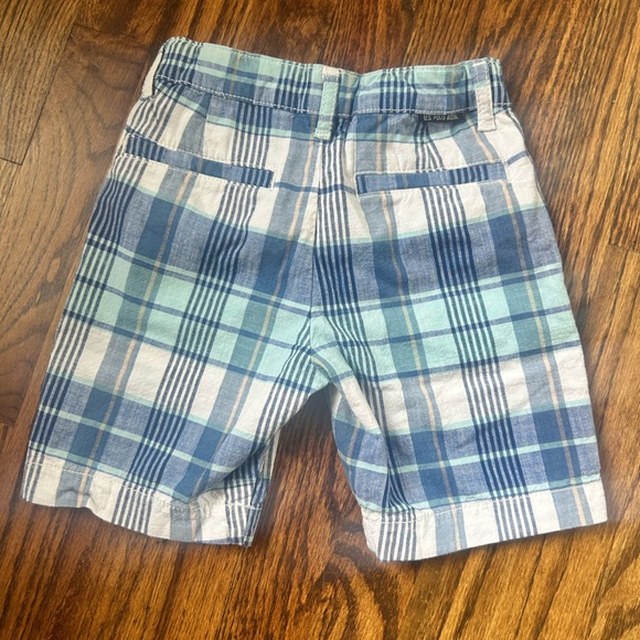 U.S. Polo Assn. Boys Blue Plaid Hartford Shorts Size 5 - Picture 2 of 5